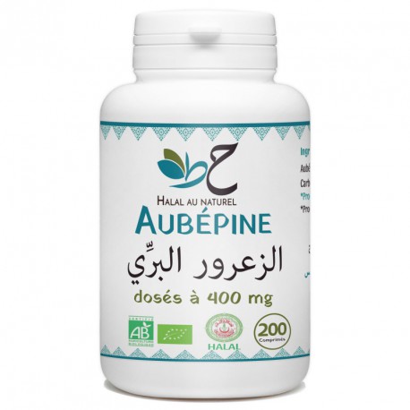 Aubépine Halal Bio 400mg - 200 comprimés